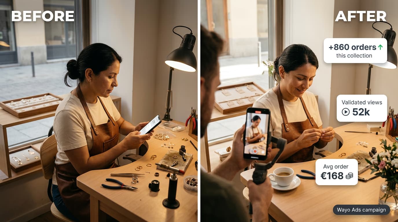 Handmade jewelry advertiser in the USA increasing online orders through affordable influencer marketing campaigns and social influencer marketing for small businesses